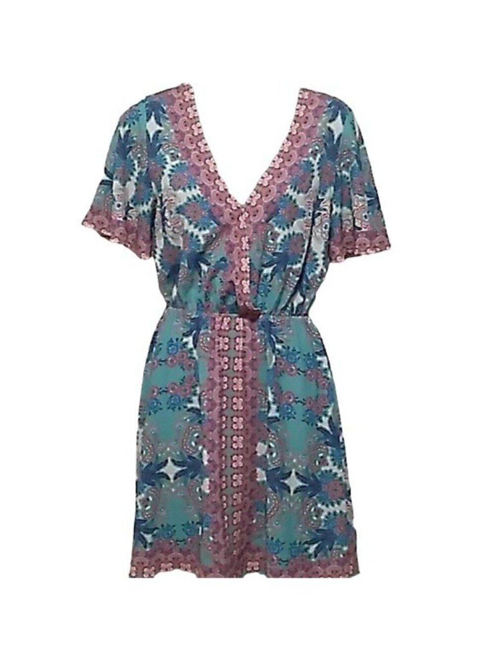 Flying Tomato Boho Print Mini Dress